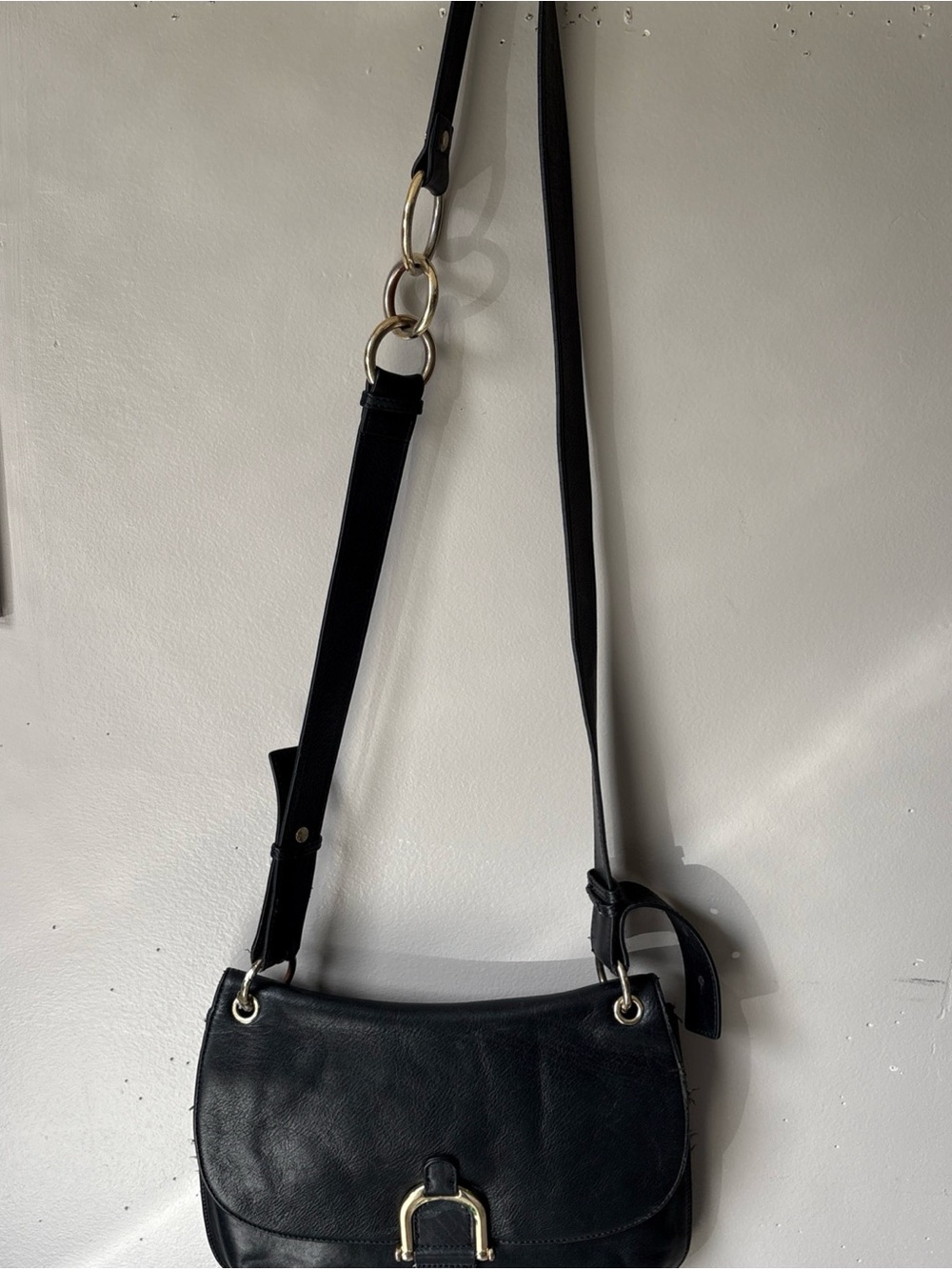 Sam Edelman Black Crossbody Bag with Gold Hardware